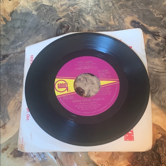 💥3/$20 Vintage Rick James Super Freak 45 RPM - Picture 4 of 5